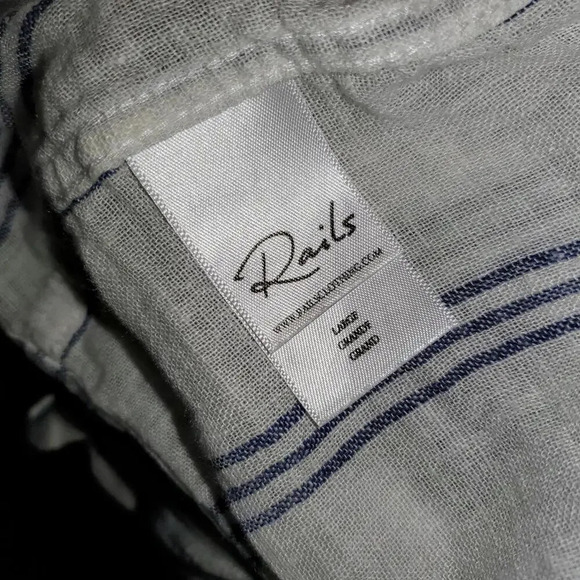 RAILS Matea Flamenco Striped Lace-Up Long-Sleeve Top Size Large NWOT - Picture 4 of 15